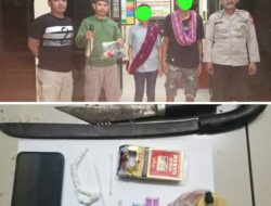 Asyik Pesta Narkoba,Pria dan Wanita ini Diamankan Polsek Soromandi