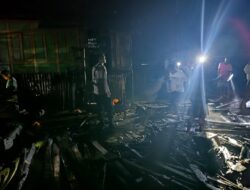 Satu Rumah Panggung di Desa Lanta, Kecamatan Lambu, Kabupaten Bima Terbakar
