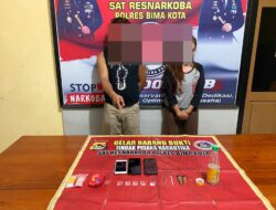 Tim Cobra Alpha Polres Bima Kota Berhasil Bekuk Pasangan Pengedar Narkoba, 5 Klip Sabu dan Barang Bukti Lainnya Disita