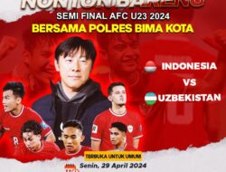 Polres Bima Kota Gelar Nobar Semifinal Piala AFC U-23, Dukung Garuda Muda