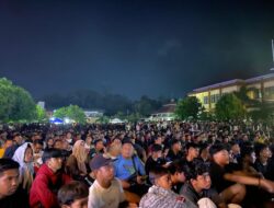 Nobar Bersama Ribuan Warga, Polres Bima Kota Dukung Tim Garuda Muda di Semifinal AFC U23
