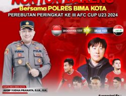 Polres Bima Kota Gelar Nobar Perjuangan Juara 3 AFC U-23: Garuda Muda vs. Irak