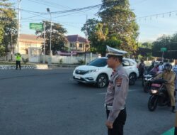 Personil Sat Lantas Gelar Giat Pengaturan Rawan Pagi di Sejumlah Titik