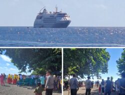 Kapal Pesiar Berlabuh di Teluk Pulau Satonda, Personel Polsek Tambora Laksanakan Pengamanan