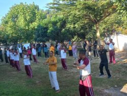 Senam Pagi Perkuat Sinergitas TNI-Polri dan Pemerintah Kecamatan Wawo