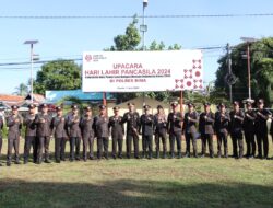 Pimpin Upacara Hari Lahir Pancasila ini Pesan Kapolres Bima AKBP Eko Sutomo S.I.K.,M.I.K