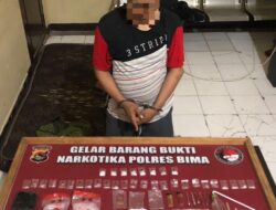 Hendak Kabur Saat Ditangkap, Pengedar Narkoba 20,06 gram ini, Berhasil Diciduk Satresnarkoba Polres Bima