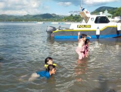 Libur Akhir Pekan, Sat Polairud Polres Bima Laksanakan Patroli Pengamanan Wisata Pantai
