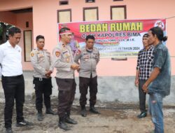 HUT Bhayangkara Ke-78, Polres Bima Bedah Satu Unit Rumah dan Resmikan Sumur Bor Air Bersih di Kecamatan Tambora