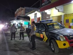 Jaga Harkamtibmas Jelang Tahapan Pilkada Polsek Woha Secara Rutin Melaksanakan Patroli Malam Hari