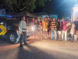Polsek Lambu Gelar Patroli Rutin yang Ditingkatkan (KRYD) untuk Antisipasi Rawan Kamtibmas dan Tindak Kejahatan