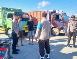 Polsek Kawasan Pelabuhan Laut Bima Patroli di Areal Dermaga Pelabuhan Laut Bima