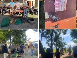 Kasat Reskrim Polres Bima Pimpin Penggerebekan Judi Sabung Ayam, Amankan 3  Orang Terduga Pelaku dan 8 Unit Sepeda Motor