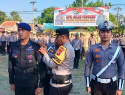 Wakapolres Bima  Kompol Saogi Sujana Angsar Pimpin Upacara Gelar Pasukan Operasi Patuh Rinjani 2024