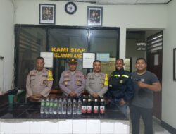 Patroli KRYD Menjelang Tahapan Pilkada, Polsek Bolo Amankan Puluhan Botol Miras Berbagai Jenis