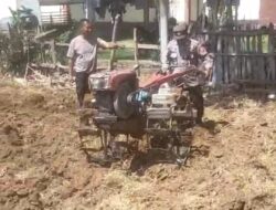 Ketahanan Pangan, Polsek Monta Olah Lahan Milik Polsek Untuk di Tanami Jagung