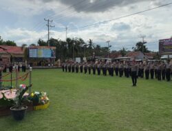 Kapolres Bima  AKBP Eko Sutomo S.I.K.,M.I.K.,Pimpin Upacara Korps Kenaikan Pangkat 66 Punggawa Tangguh Polres Bima