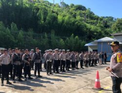Kapolres Bima AKBP Eko Sutomo S.I.K.,M.I.K., Terjun Langsung Pimpin Pengamanan Rapat Pleno Penetapan Cabup dan Cawabup Terpilih