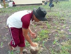 Ketahanan Pangan Nasional, Polsek Soromandi Laksanakan Pemupukan Jagung Bersama Warga