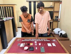 Dua Terduga Pengedar Narkoba dan BB 7,36 gram Siap Edar Berhasil Diamankan Satresnarkoba Polres Bima