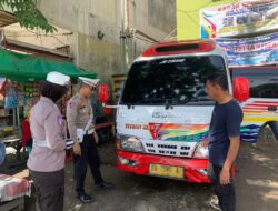Sat Lantas Polres Bima Kota Gelar Pemeriksaan Kesehatan Sopir Bus dan Pengecekan Kelayakan Kendaraan