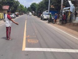 Sat Lantas Polres Bima Laksanakan Olah TKP Lakalantas Yang Menyebabkan Satu Orang Meninggal Dunia