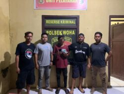 Gerak Cepat Polsek Woha Amankan Terduga Pelaku Pencurian Handphone di Desa Talabiu