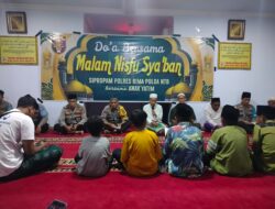 Raih Berkah di Malam Nisfu Sa,ban Si Propam Polres Bima Gelar Do,a Bersama Anak Yatim Piatu