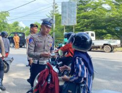 1 Pekan Operasi Keselamatan, Polres Bima Kota Tegur Ratusan Pelanggar