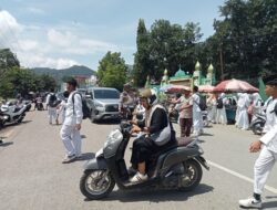 Polsek Rasanae Barat Laksanakan Giat Rawan Siang di Depan MTSN 1 Kota Bima