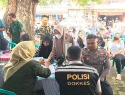 Sidokkes Polres Bima Kota Laksanakan Pemeriksaan dan Pelayanan Kesehatan dalam Rangka Donor Darah