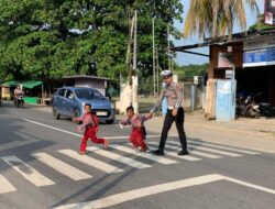 Menjamin Kelancaran Lalulintas, Sat Lantas Polres Bima Laksanakan Gatur Jalan di Pagi Hari