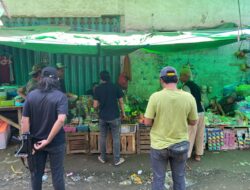 Ramadhan Damai, Polsek Rasbar Razia Petasan dan Mercon di Pasar Raya Bima