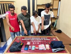 Empat Terduga Pengedar Narkoba Dua diantaranya Anak dan Bapak Berhasil di Ringkus Satreskoba Polres Bima