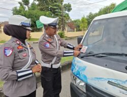 Satlantas Polres Bima Kota Sosialisasikan “Mudik Aman Keluarga Nyaman” dan Imbau Pengendara Gunakan Helm SNI