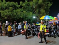 Pos Pam Amahami Laksanakan Pengaturan Arus Lalu Lintas Pasar Malam Ramadhan