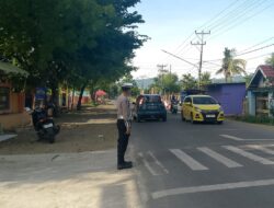 Pelayanan Ikhlas, Satlantas Polres Bima Laksanakan Rawan Pagi di  Simpang Jalan dan Sekolahan
