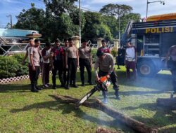 Antisipasi Bencana Pohon Tumbang, Sat-Samapta Polres Bima Gelar Pelatihan Penggunaan Mesin Senso