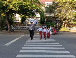 Sat Lantas Polres Bima Kota Laksanakan Kegiatan Rawan Pagi/Strong Point untuk Lancarkan Arus Lalu Lintas