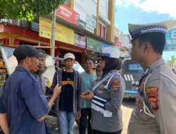 Sat Lantas Polres Bima Kota Sosialisasikan Kamseltibcarlantas kepada Pengemudi Roda Tiga