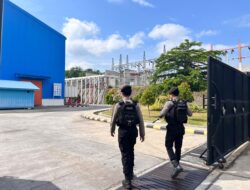 Unit Pamobvit Sat Samapta Polres Bima Kota Lakukan Pengamanan dan Patroli di Objek Vital PLTMG Bonto Bima