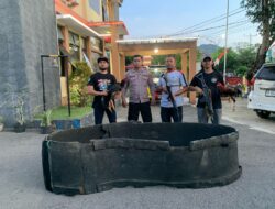 Dua Ekor Ayam dan Gelanggang Disita Tim Opsnal Polsek Rasbar Saat Penggerebekan Judi Sabung Ayam