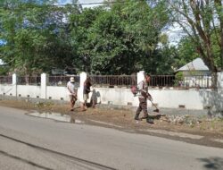 Sambut Lomba Kebersihan Tingkat Kota, Bhabinkamtibmas Kelurahan Na’e Gelar Gotong Royong Bersama Warga