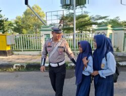 Sat Lantas Polres Bima Kota Laksanakan Rawan Pagi/Strong Point Guna Antisipasi Kemacetan dan Laka Lantas