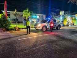 Sat Lantas Polres Bima Kota Gelar Blue Light Patrol dan Pengaturan Lalu Lintas di Malam Hari