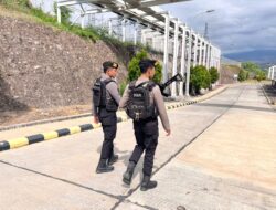 Unit Pamobvit Sat Samapta Polres Bima Kota Laksanakan Pengamanan dan Patroli di Objek Vital PLTMG Bonto Bima