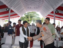 Polres Bima Kota Laksanakan Pengamanan Kunjungan Menteri Kesehatan RI dalam Peletakan Batu Pertama RSUD Kota Bima