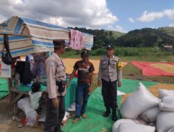 Bhabinkamtibmas Polsek Sape Laksanakan Patroli Sambang Dukung Program Ketahanan Pangan Nasional