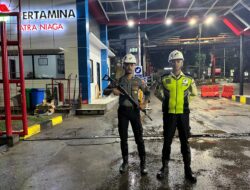 Unit Pam Obvit Sat Samapta Polres Bima Kota Laksanakan Pengamanan dan Patroli di Objek Vital PT Pertamina Patra Niaga Bima