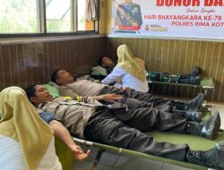 Sambut Hari Bhayangkara ke-79, Polres Bima Kota Gelar Donor Darah